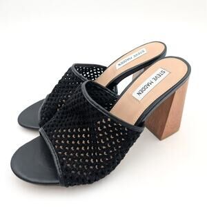 Steve Madden Cataleya Classic Block Heel Sandal Women's Black Size US10M